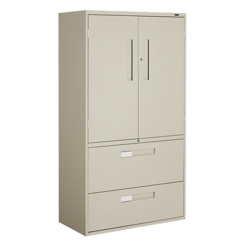 Multi-Stor Cabinet, Steel, 3 Shelves, 65-1/4" H x 36" W x 18" D, Beige Equipment World