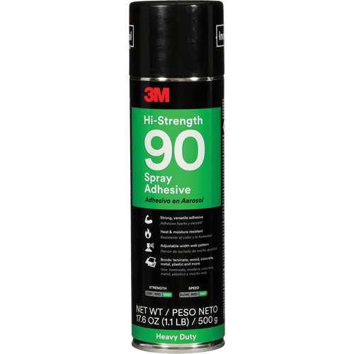 90 High Strength Adhesive, Clear, Aerosol Can Equipment World