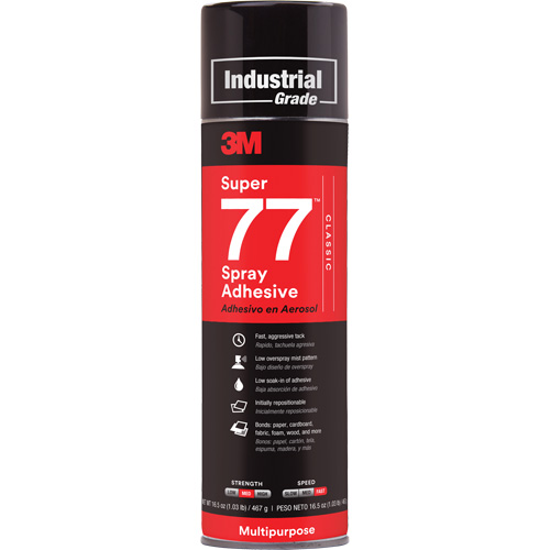 Super 77 Spray Adhesive, Clear, Aerosol Can Equipment World
