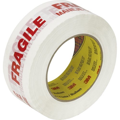 Ruban d'emballage Scotch 3771 avec message, Adh&eacute;sif Thermofusible, 2 mils, 48 mm (1-22/25") x 100 m (328') Equipment World