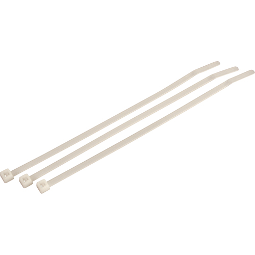 Slim Line Tie Wrap, 8" Long, 18 lbs. Tensile Strength, Natural Equipment World