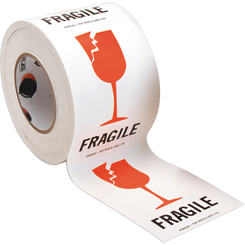 "Fragile" Special Handling Labels, 6" L x 4" W, Red on White Equipment World