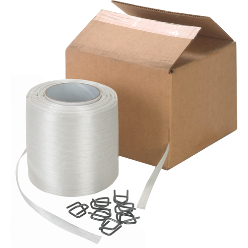 Bonded Cord Strapping, Polyester, 1/2" W x 750' L Equipment World