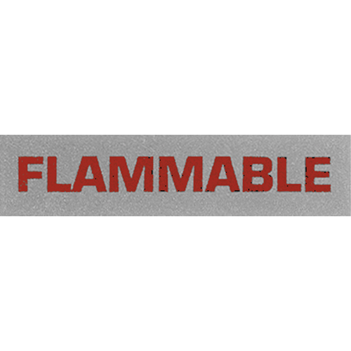 "Flammable" Special Handling Labels, 5" L x 2" W, Black on Red Equipment World