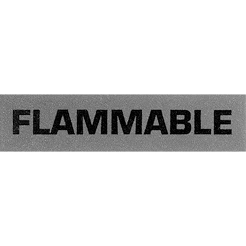 "Flammable" Special Handling Labels, 5" L x 2" W, Black on Red Equipment World