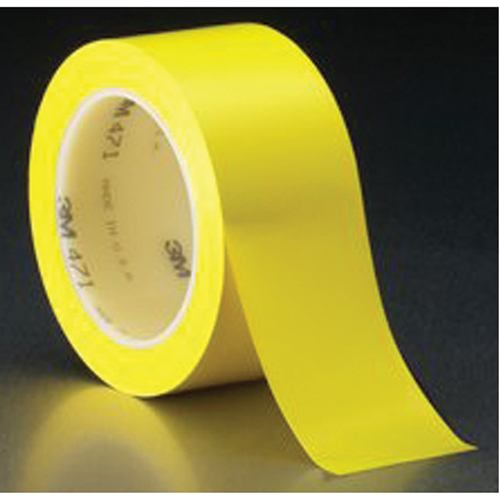 471 Vinyl Tape, 50.8 mm (2") W x 32.9 m (108') L, 5.3 mils, Yellow Equipment World