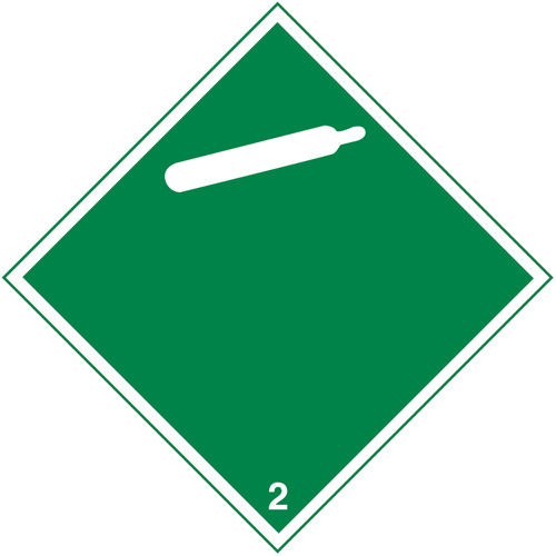 TDG Shipping Labels, Class 2, Gases, Paper Equipment World