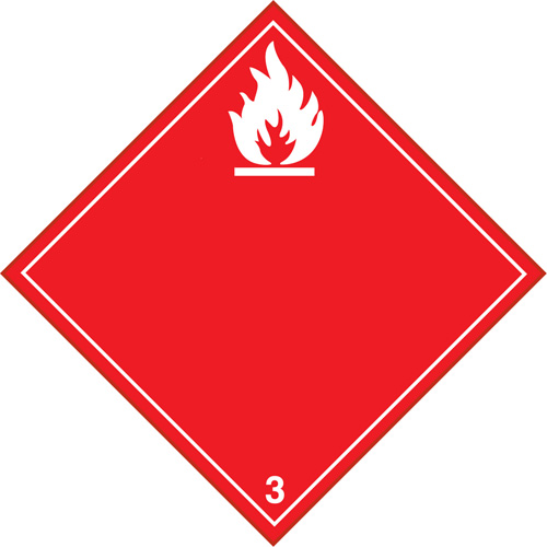 TDG Shipping Labels, Class 3, Flammable Liquids, Vinyl Equipment World