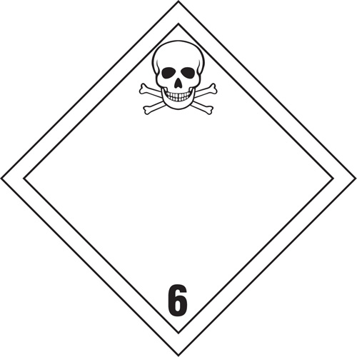 TDG Shipping Labels, Class 6.1, Toxic Substances, Vinyl Equipment World