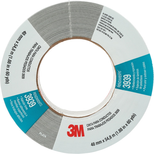 3939 Duct Tape, 9 mils, Silver, 48 mm (2") x 55 m (180') Equipment World