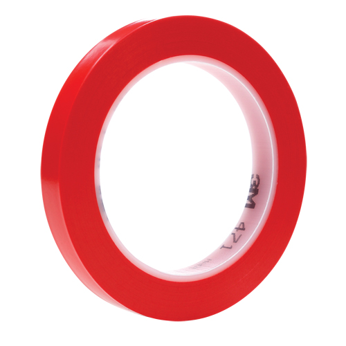 Ruban en vinyle 471, 12 mm (1/2") la x 32,9 m (108') lo, 5,3 mils, Rouge Equipment World