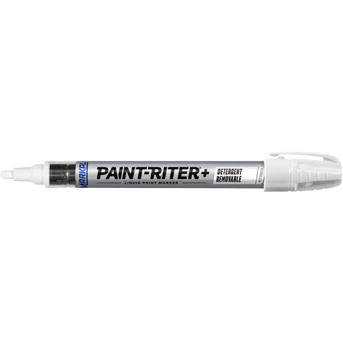 Paint-Riter&reg;+ Detergent Removable Paint Marker, Liquid, White Equipment World
