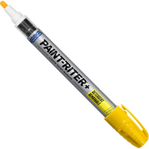 Paint-Riter&reg;+ Detergent Removable Paint Marker, Liquid, Yellow Equipment World