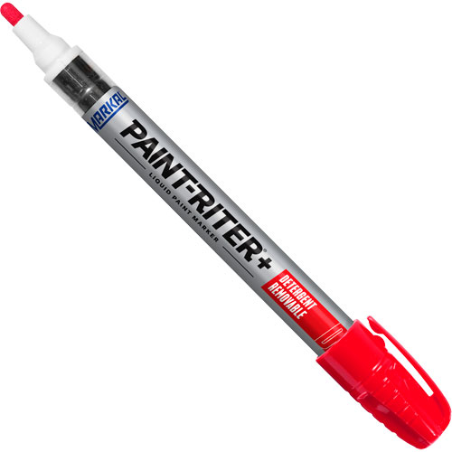 Paint-Riter&reg;+ Detergent Removable Paint Marker, Liquid, Red Equipment World