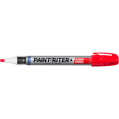 Paint-Riter&reg;+ Detergent Removable Paint Marker, Liquid, Red Equipment World