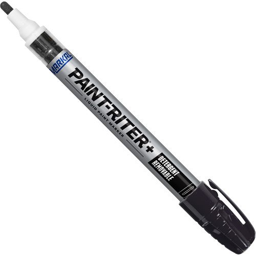 Paint-Riter&reg;+ Detergent Removable Paint Marker, Liquid, Black Equipment World