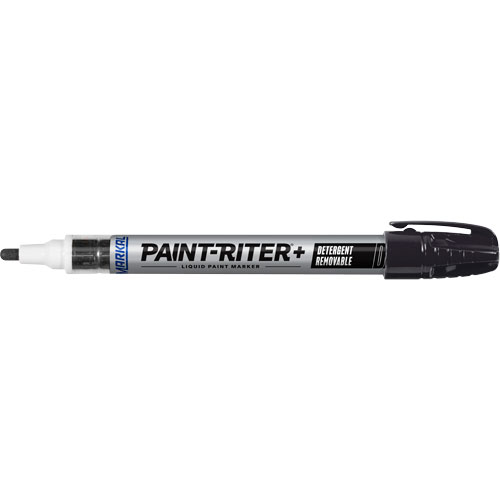 Paint-Riter&reg;+ Detergent Removable Paint Marker, Liquid, Black Equipment World