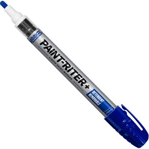 Paint-Riter&reg;+ Detergent Removable Paint Marker, Liquid, Blue Equipment World