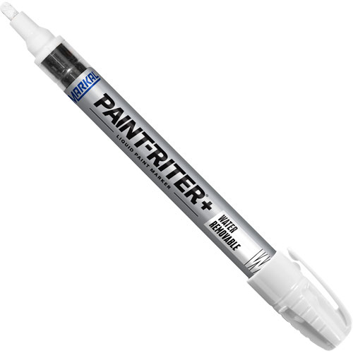 Paint-Riter&reg;+ Water Removable Paint Marker, Liquid, White Equipment World