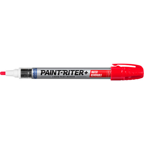 Paint-Riter&reg;+ Water Removable Paint Marker, Liquid, Red Equipment World
