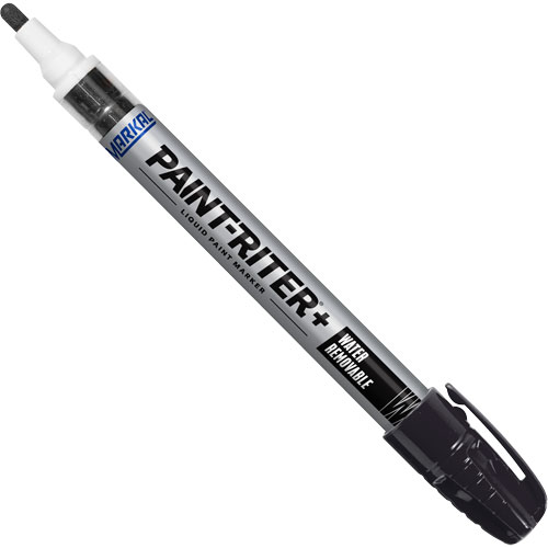Paint-Riter&reg;+ Water Removable Paint Marker, Liquid, Black Equipment World