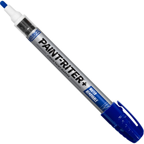 Paint-Riter&reg;+ Water Removable Paint Marker, Liquid, Blue Equipment World