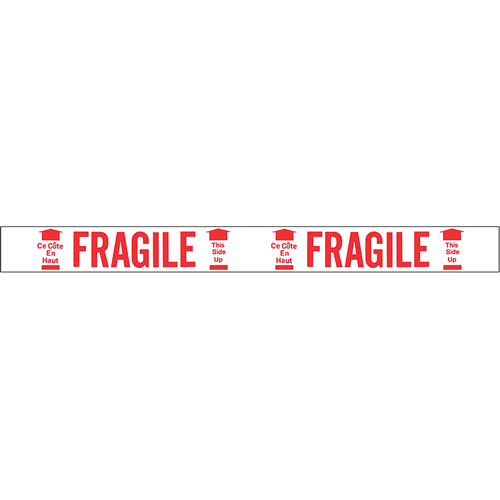 Bilingual Printed Tape – Fragile This Side Up , Red on White Equipment World