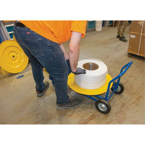 Strapping Dispenser, Polyester/Steel/Polypropylene Straps, 16"/8" Core Dia., 3"/8"/6" Roll Width Equipment World