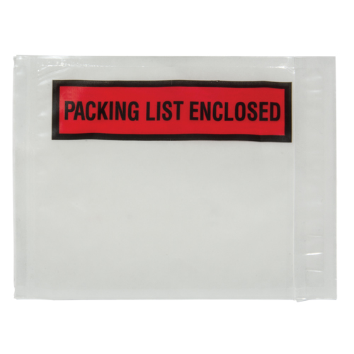 Packing List Envelope, 4-1/2" L x 5-1/2" W, Backloading Style Equipment World