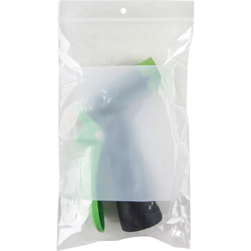 White Block Poly Bags, Reclosable, 8" x 5", 2 mils Equipment World