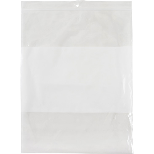 Sacs en poly avec espace inscriptible blanc, Refermable, 10" x 8", 2 mils Equipment World