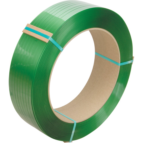 Feuillard, Polyester, 5/8" la x 3500' lo, Vert, Calibre Manuel Equipment World