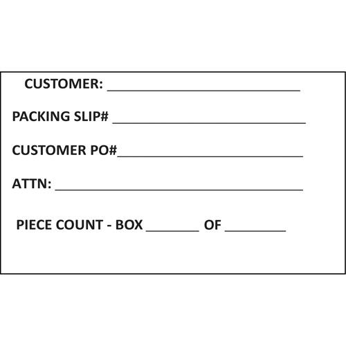 Generic Shipping Label, 4" W x 6" L, White Equipment World