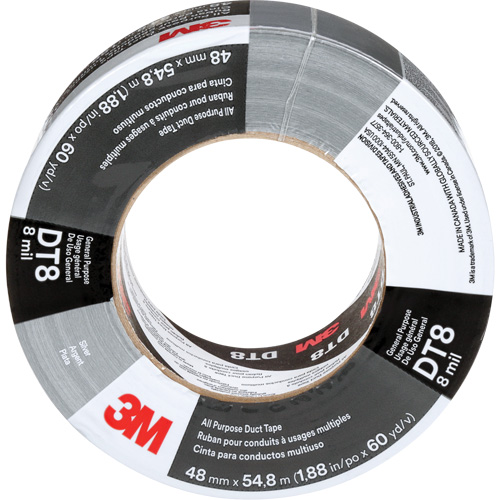 Ruban adh&eacute;sif tout usage DT8, 8 mils, Argent, 48 mm (2") x 55 m (180') Equipment World