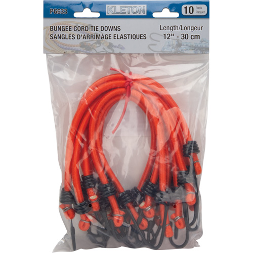 Bungee Cord Tie Downs, 12" Equipment World