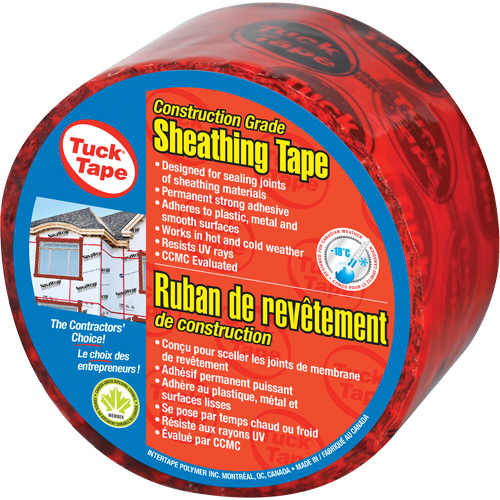 Contractors Sheathing Tape, 60 mm (2-3/8") x 55 m (180.4'), Red Equipment World