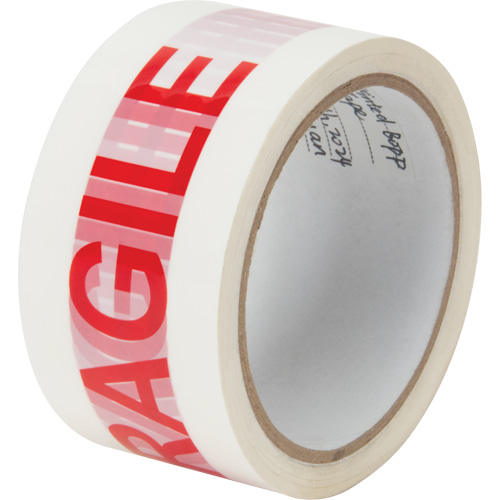 "Fragile" Box Sealing Tape, Hot Melt Adhesive, 2 mils, 48 mm (2") x 100 m (328') Equipment World