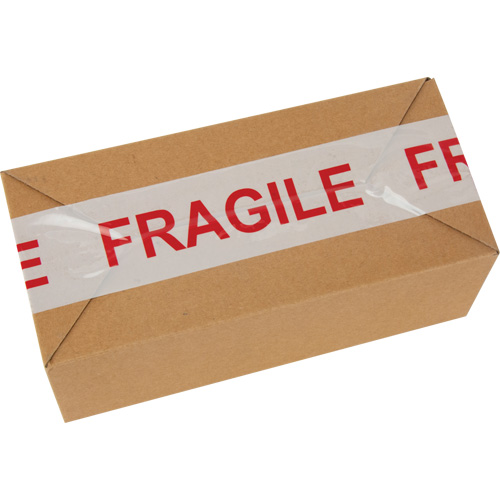 "Fragile" Box Sealing Tape, Hot Melt Adhesive, 2 mils, 48 mm (2") x 100 m (328') Equipment World