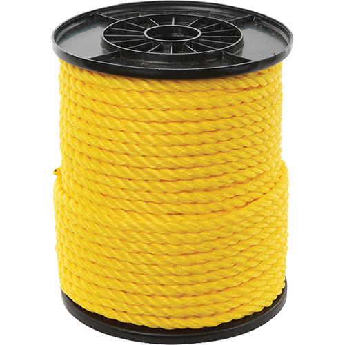 3/8" Yellow Twisted 3-Strand Rope, Polypropylene, 250' Equipment World