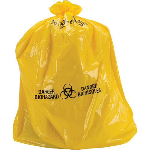 Waste Bags, Bio-Hazard, 60" L x 36" W, 6 mils Equipment World