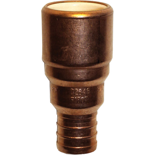 Pipe Adapter, Hub x Pex Barb, 1/2" Dia., Copper/CPVC Equipment World