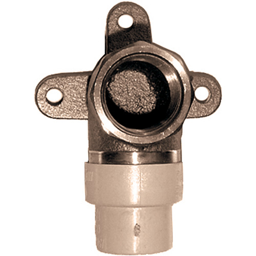 One-Piece 90° Drop Ear Elbow, Hub x FPT, Brass/CPVC, 3/4" Equipment World