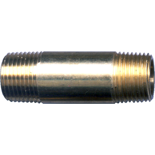 Long Pipe Nipple, Brass, 1/4", NPT x NPT Equipment World