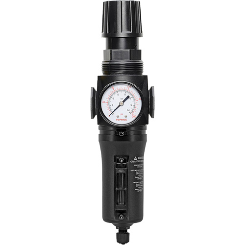 Filtre/r&eacute;gulateur drain manuel avec bol en m&eacute;tal Modulair 300, 1/4" NPT, 250 PSI, Capacit&eacute; de 5,1 oz liq. Equipment World