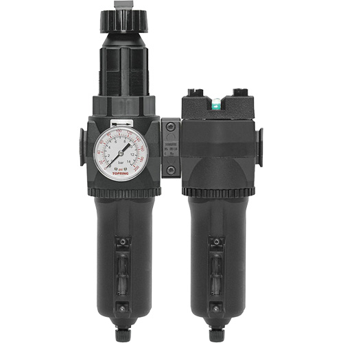 Manual Drain Filter, Regulator & Coalescing Filter with Metal Bowl Modulair 400, 1/4" NPT, 200 psi, 9.1 fl. oz. Capacity Equipment World