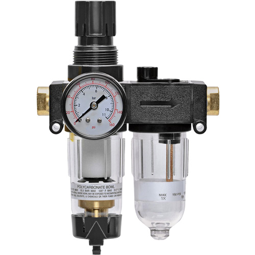 Filter/Regulator & Lubricator with Gauge Modulair 200, 1/4" NPTF Equipment World