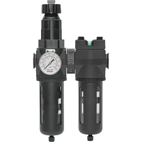 Filter/Regulator & Coalescing Filter Modulair 400 with Standard Bowl & Manual Drain, 3/4" NPTF, 150 PSI, 9.13 fl. oz. Capacity Equipment World