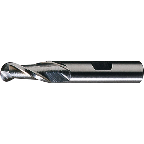 Centre Cutting Ball Nose Single End Finishers, 1/4" Dia., 2 Flutes, High Speed Steel Equipment World