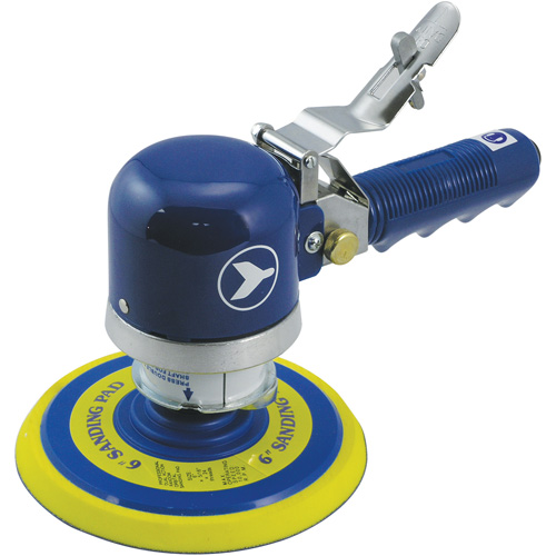 Heavy-Duty Dual-Action Quiet Random Orbit Sander, 6" Dia., 1/4" NPT Inlet, 10000 RPM Equipment World