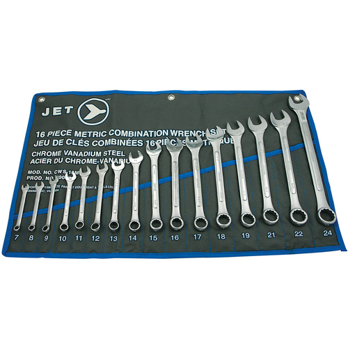CWS-16M Raised Panel Wrench Set, Combination, 16 Pieces, Metric Equipment World